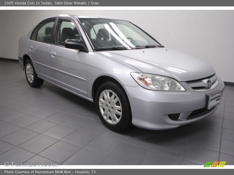 Satin Silver Metallic / Gray 2005 Honda Civic LX Sedan