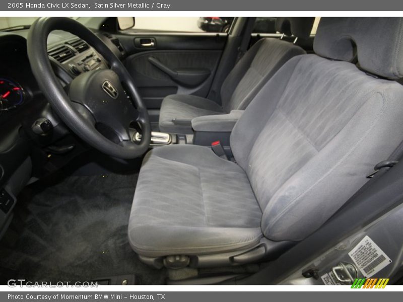 Satin Silver Metallic / Gray 2005 Honda Civic LX Sedan