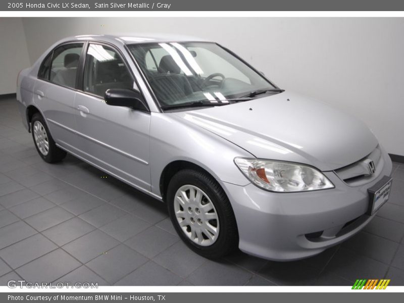 Satin Silver Metallic / Gray 2005 Honda Civic LX Sedan