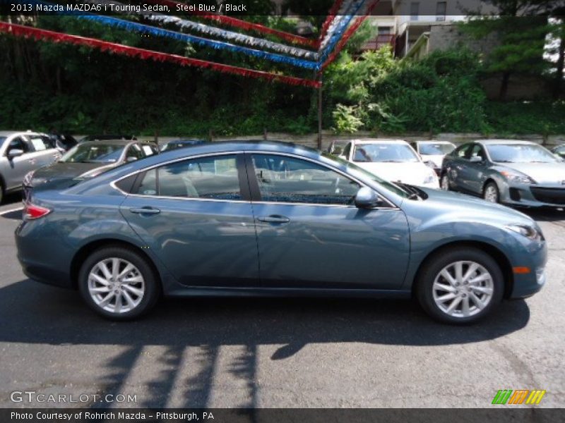 Steel Blue / Black 2013 Mazda MAZDA6 i Touring Sedan