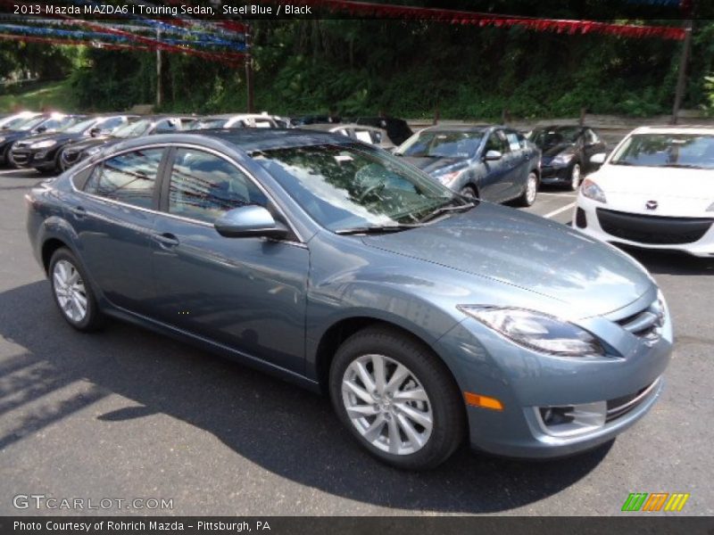Steel Blue / Black 2013 Mazda MAZDA6 i Touring Sedan