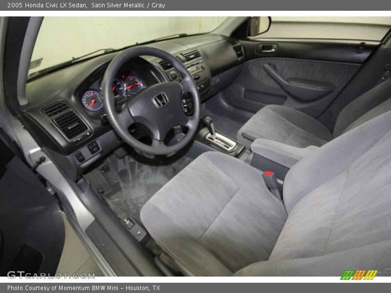Satin Silver Metallic / Gray 2005 Honda Civic LX Sedan