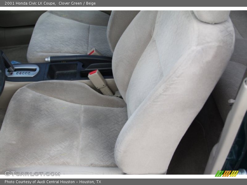 Clover Green / Beige 2001 Honda Civic LX Coupe