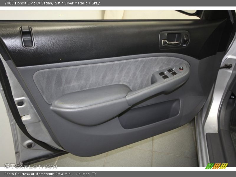 Satin Silver Metallic / Gray 2005 Honda Civic LX Sedan