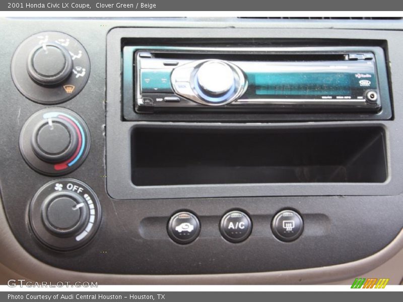 Clover Green / Beige 2001 Honda Civic LX Coupe