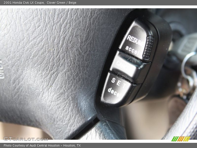Clover Green / Beige 2001 Honda Civic LX Coupe