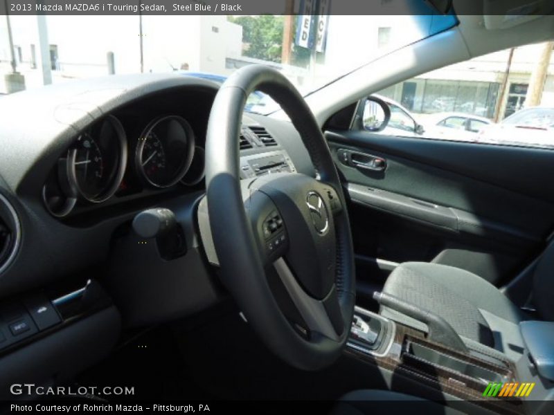 Steel Blue / Black 2013 Mazda MAZDA6 i Touring Sedan