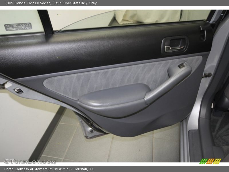 Satin Silver Metallic / Gray 2005 Honda Civic LX Sedan