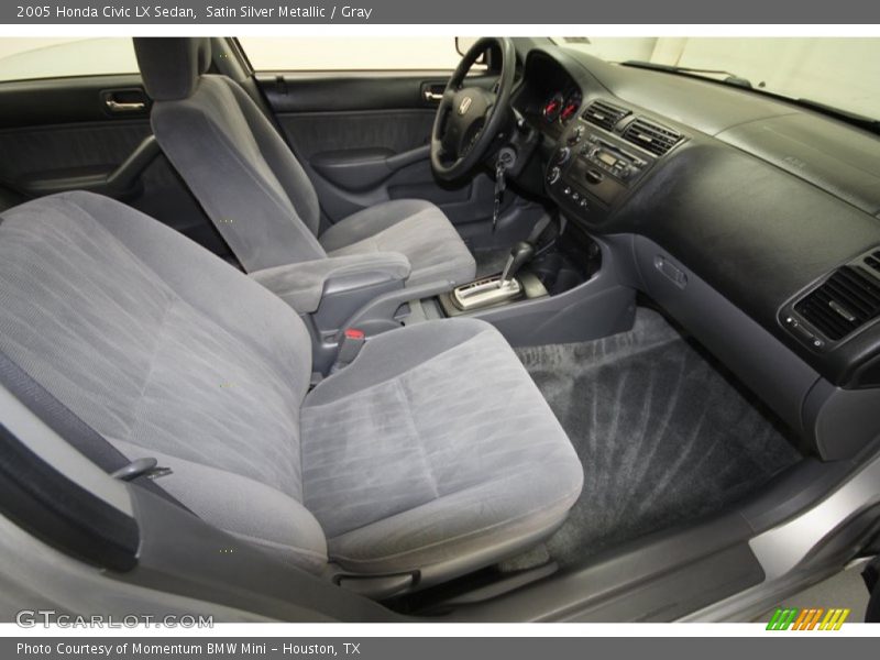 Satin Silver Metallic / Gray 2005 Honda Civic LX Sedan