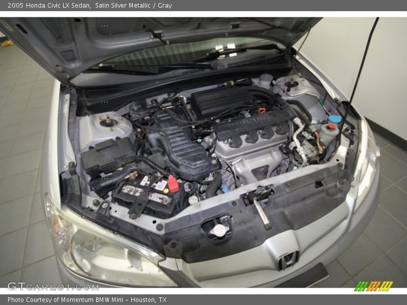 Satin Silver Metallic / Gray 2005 Honda Civic LX Sedan