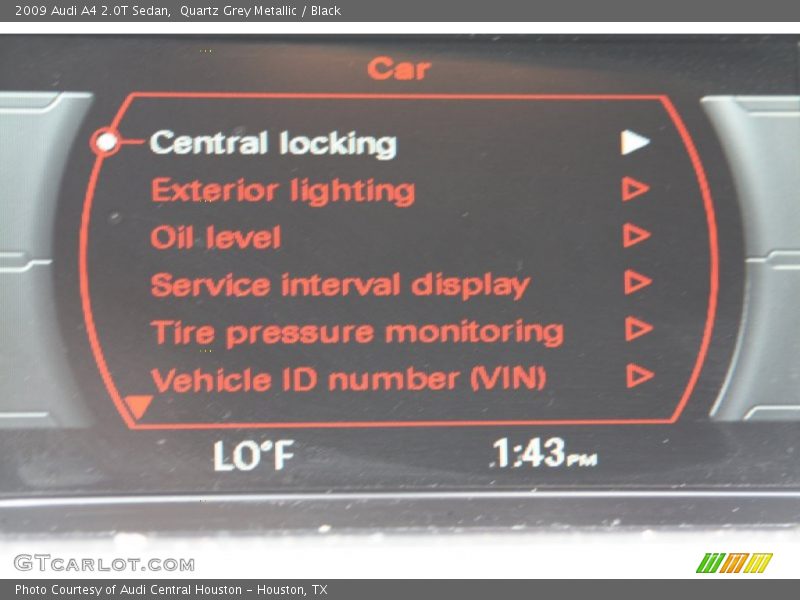 Quartz Grey Metallic / Black 2009 Audi A4 2.0T Sedan