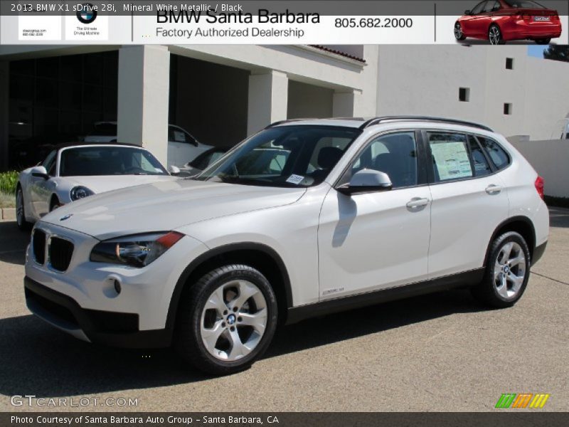 Mineral White Metallic / Black 2013 BMW X1 sDrive 28i