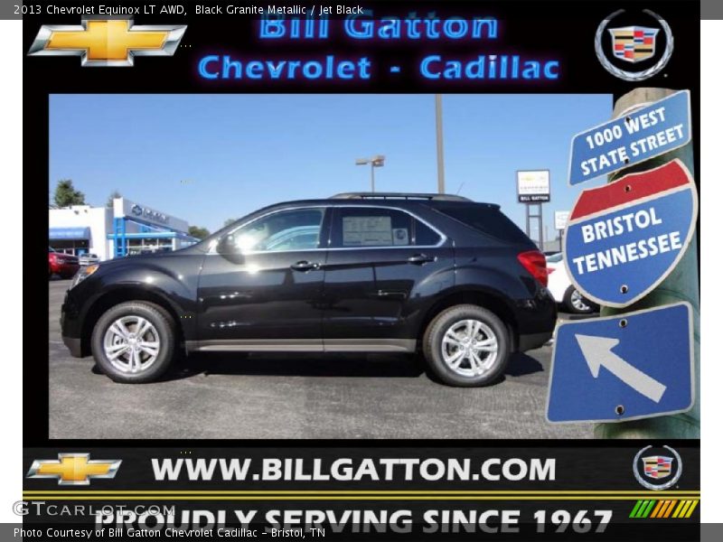 Black Granite Metallic / Jet Black 2013 Chevrolet Equinox LT AWD