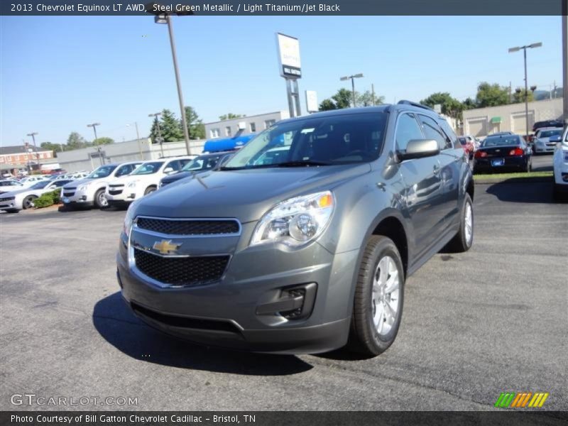 Steel Green Metallic / Light Titanium/Jet Black 2013 Chevrolet Equinox LT AWD