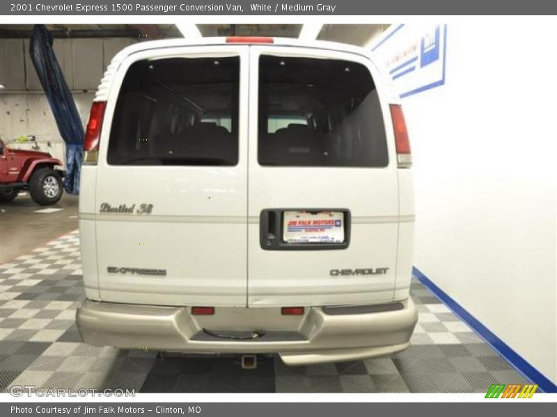 White / Medium Gray 2001 Chevrolet Express 1500 Passenger Conversion Van