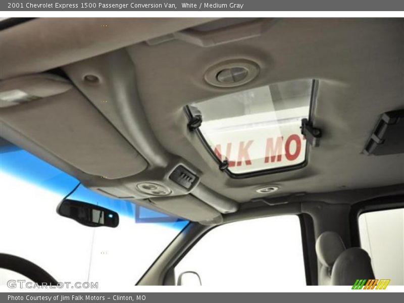 White / Medium Gray 2001 Chevrolet Express 1500 Passenger Conversion Van