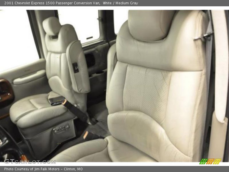 White / Medium Gray 2001 Chevrolet Express 1500 Passenger Conversion Van
