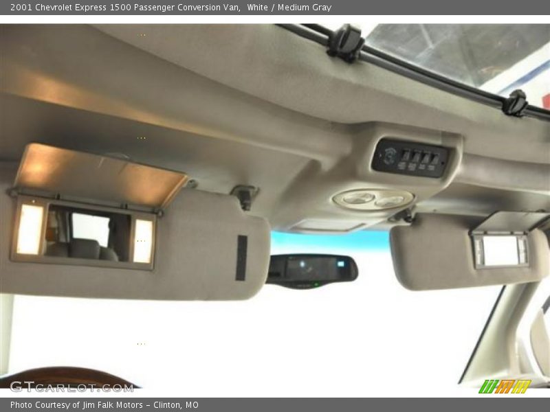 White / Medium Gray 2001 Chevrolet Express 1500 Passenger Conversion Van