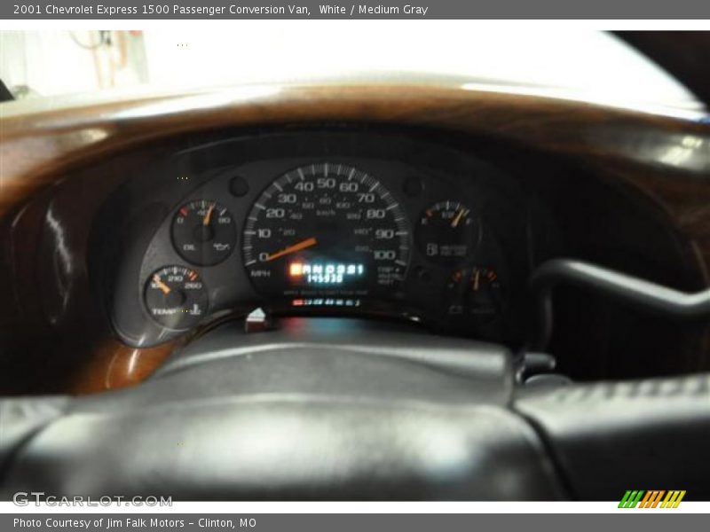 White / Medium Gray 2001 Chevrolet Express 1500 Passenger Conversion Van