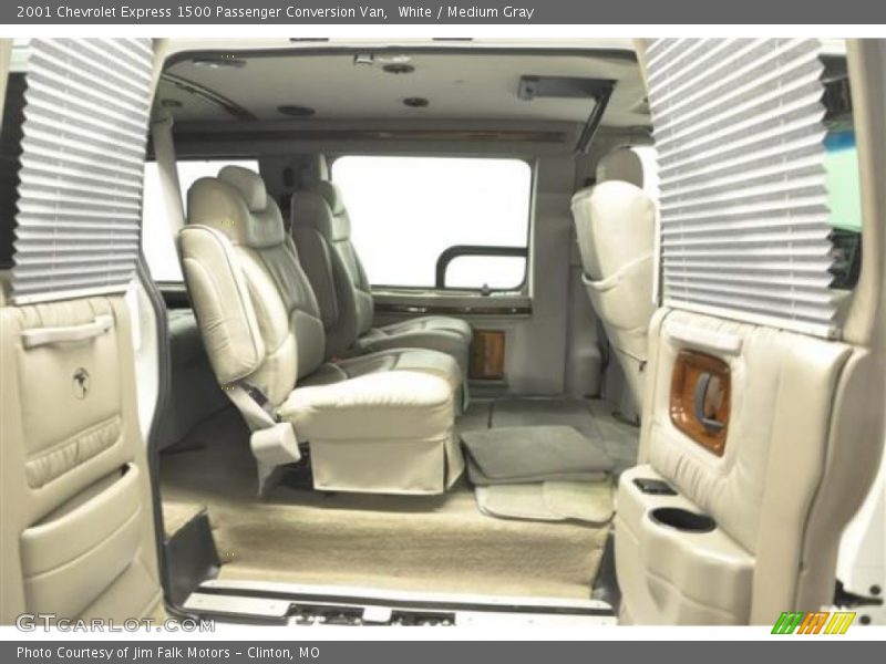 White / Medium Gray 2001 Chevrolet Express 1500 Passenger Conversion Van