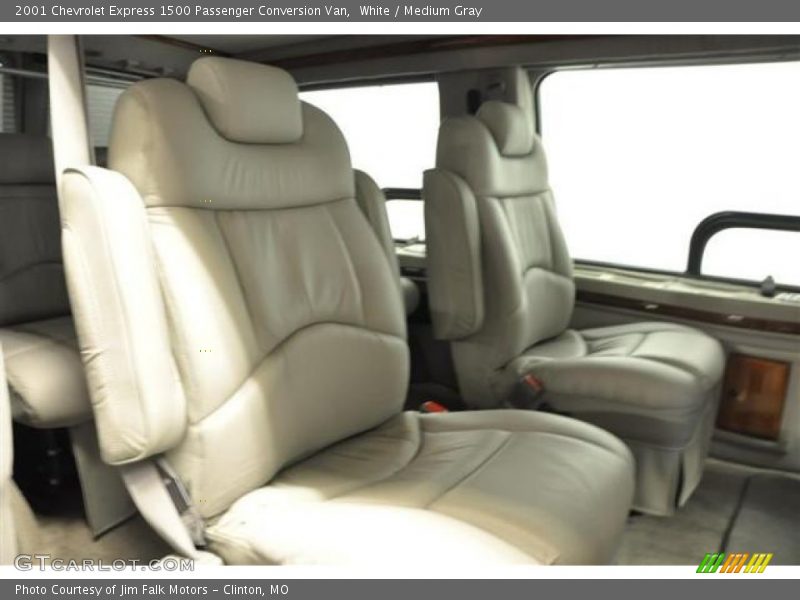 White / Medium Gray 2001 Chevrolet Express 1500 Passenger Conversion Van