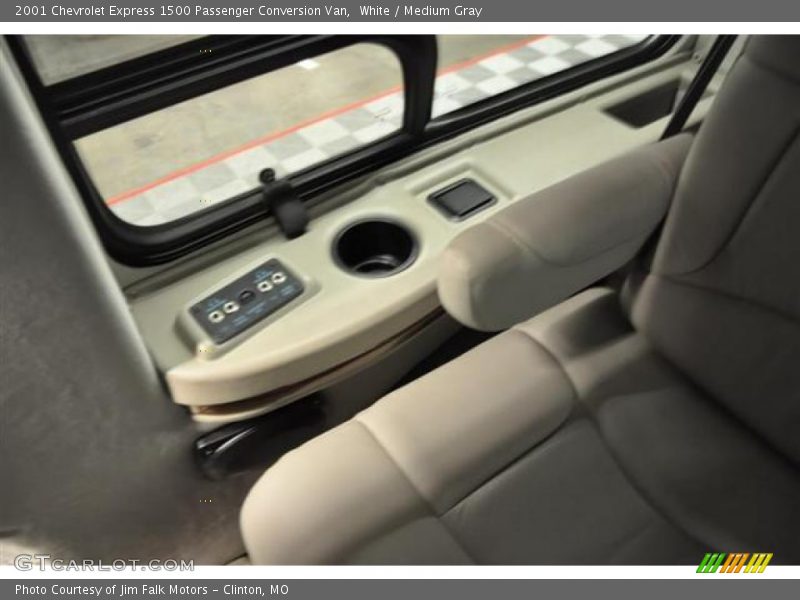 White / Medium Gray 2001 Chevrolet Express 1500 Passenger Conversion Van