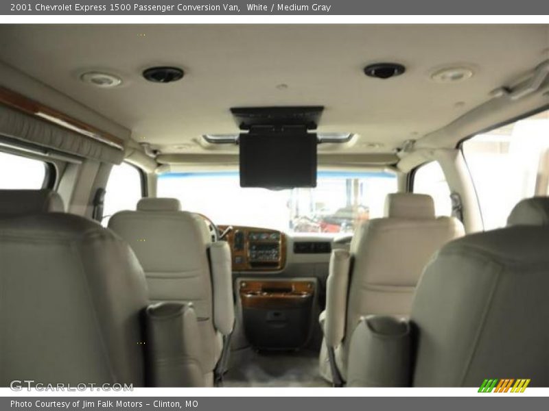 White / Medium Gray 2001 Chevrolet Express 1500 Passenger Conversion Van
