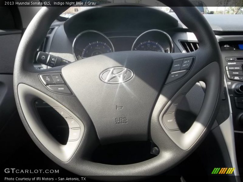 Indigo Night Blue / Gray 2013 Hyundai Sonata GLS