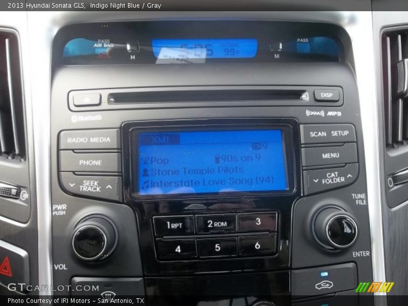 Indigo Night Blue / Gray 2013 Hyundai Sonata GLS