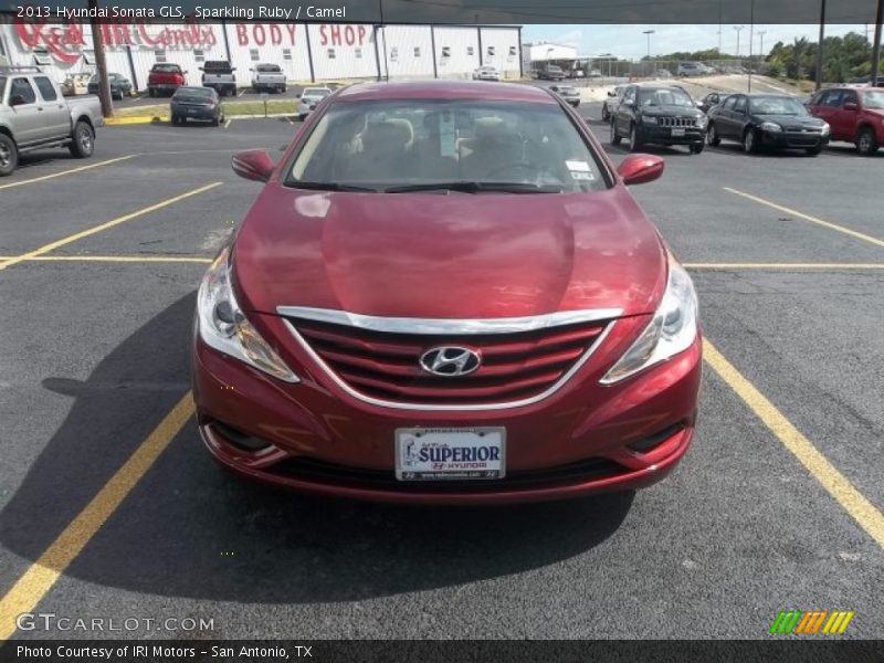 Sparkling Ruby / Camel 2013 Hyundai Sonata GLS