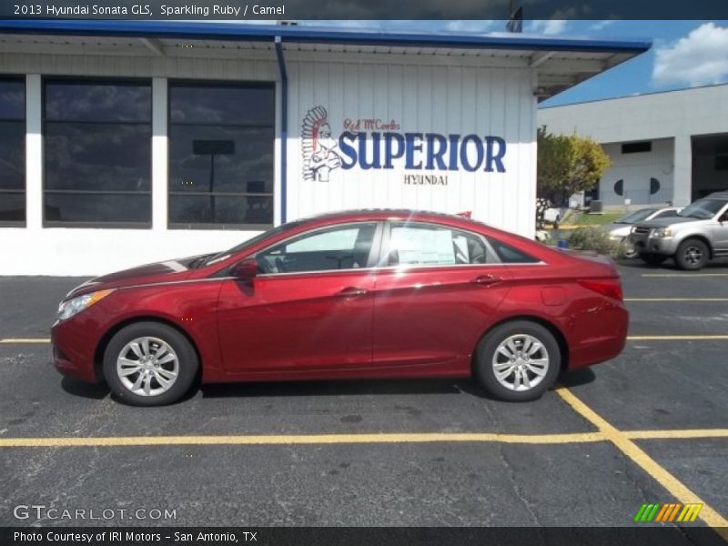 Sparkling Ruby / Camel 2013 Hyundai Sonata GLS