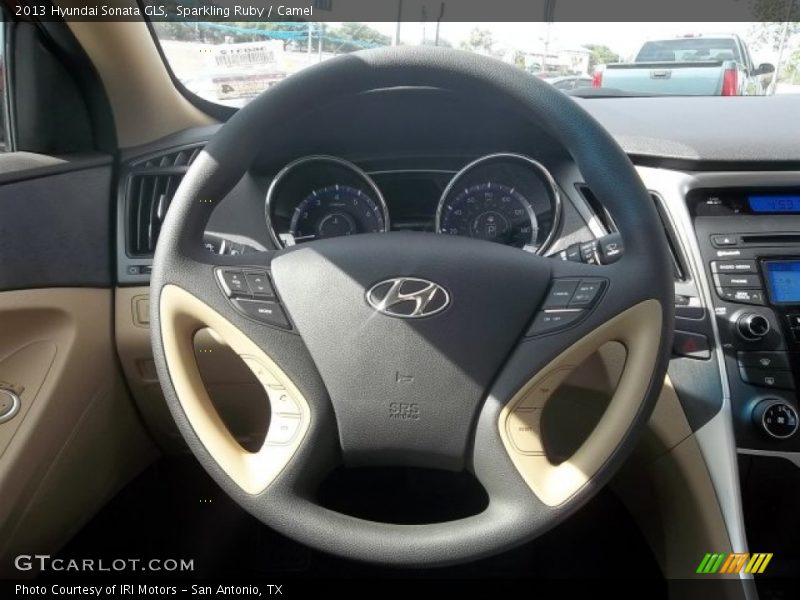 Sparkling Ruby / Camel 2013 Hyundai Sonata GLS