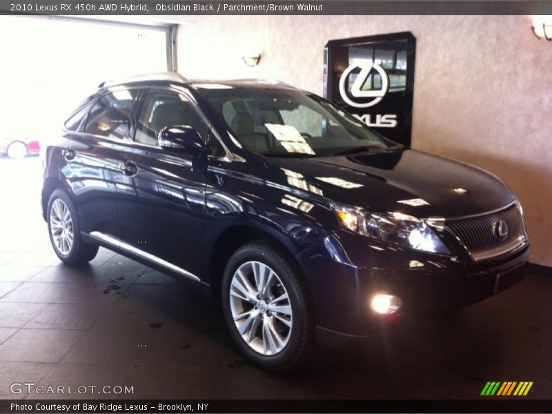 Obsidian Black / Parchment/Brown Walnut 2010 Lexus RX 450h AWD Hybrid