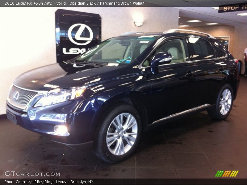 Obsidian Black / Parchment/Brown Walnut 2010 Lexus RX 450h AWD Hybrid
