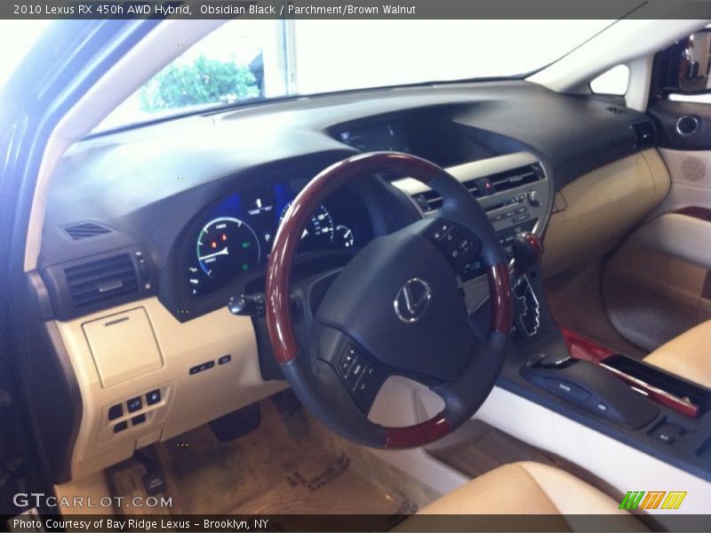 Obsidian Black / Parchment/Brown Walnut 2010 Lexus RX 450h AWD Hybrid