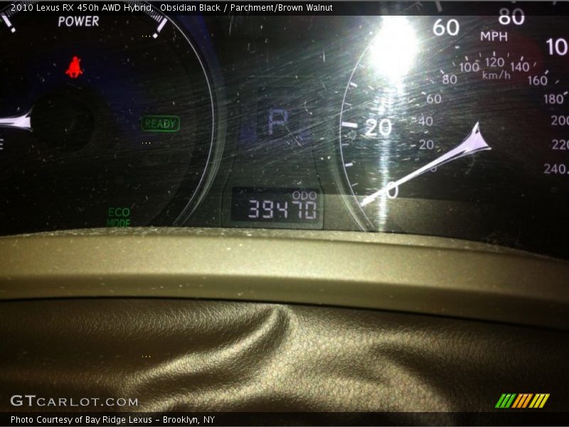 Obsidian Black / Parchment/Brown Walnut 2010 Lexus RX 450h AWD Hybrid