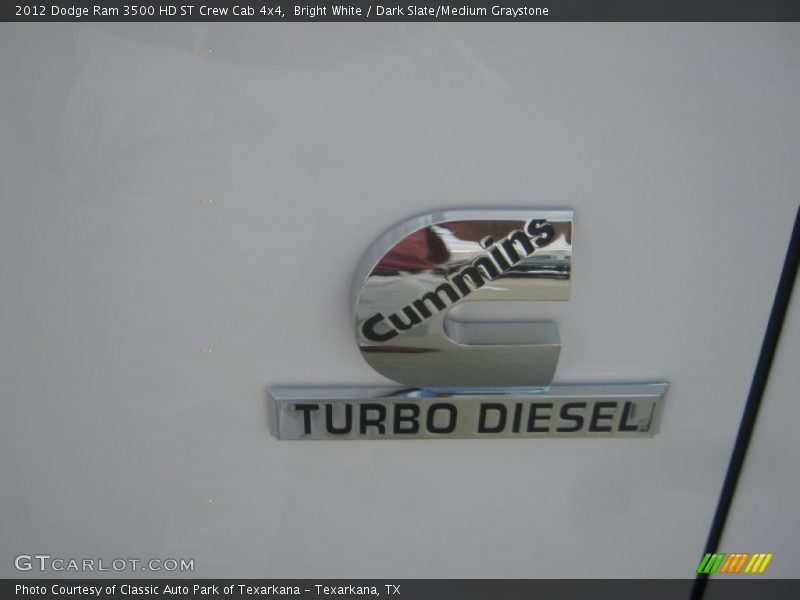 Bright White / Dark Slate/Medium Graystone 2012 Dodge Ram 3500 HD ST Crew Cab 4x4