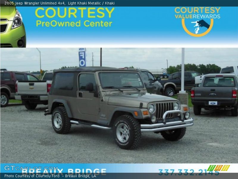 Light Khaki Metallic / Khaki 2005 Jeep Wrangler Unlimited 4x4