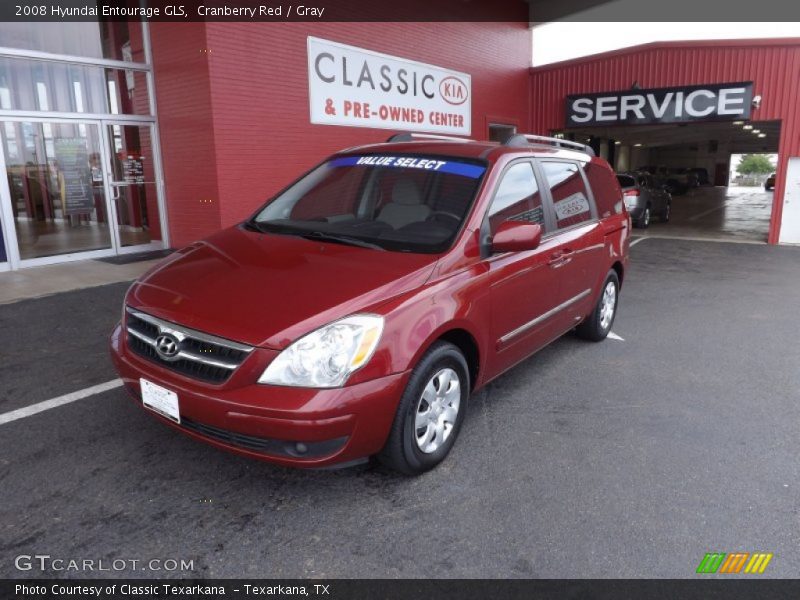 Cranberry Red / Gray 2008 Hyundai Entourage GLS