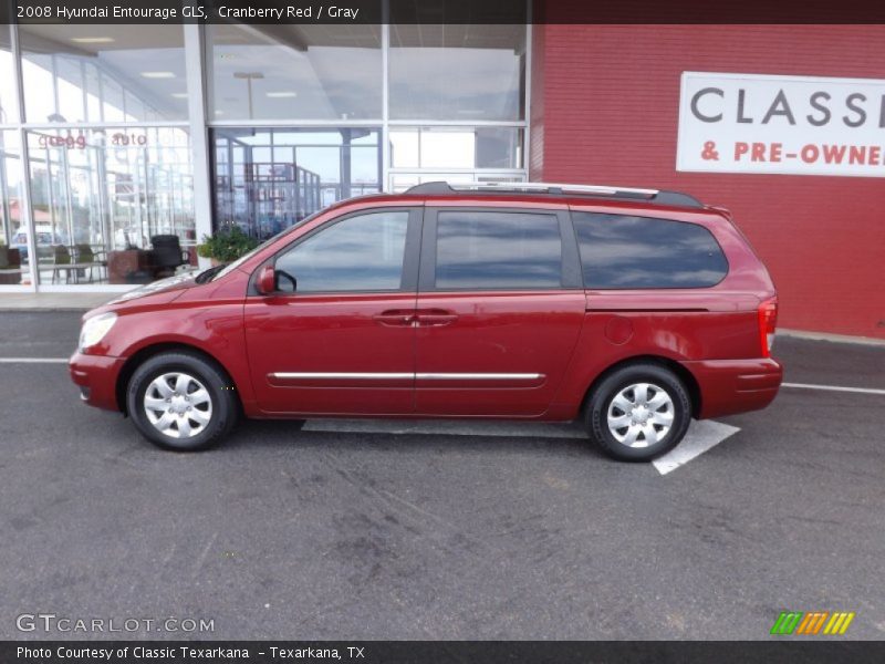 Cranberry Red / Gray 2008 Hyundai Entourage GLS