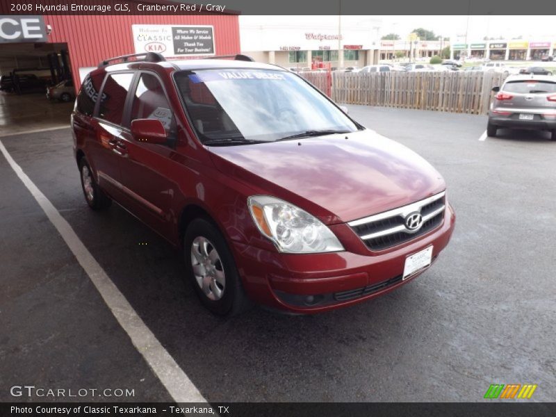 Cranberry Red / Gray 2008 Hyundai Entourage GLS