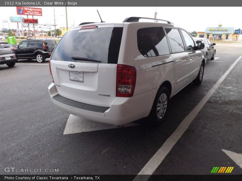 Clear White / Beige 2012 Kia Sedona LX