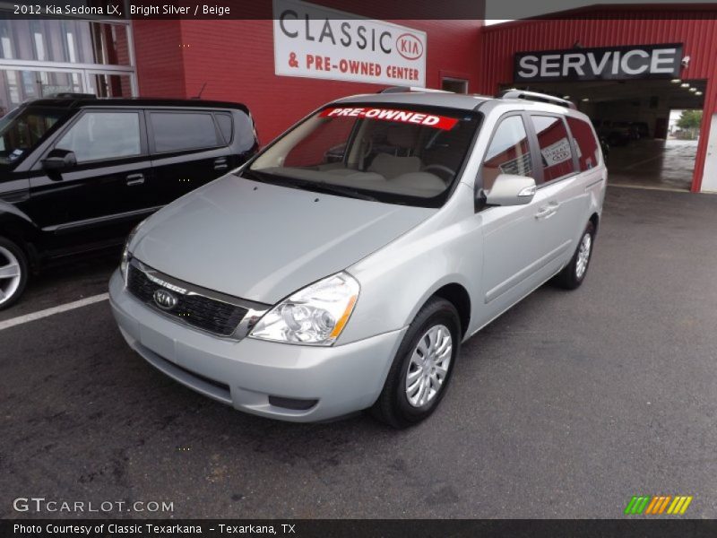 Bright Silver / Beige 2012 Kia Sedona LX