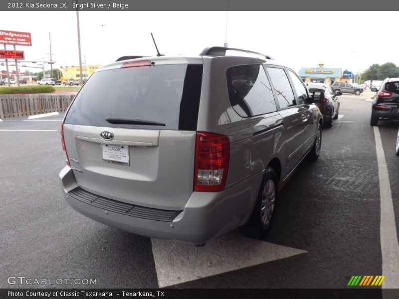 Bright Silver / Beige 2012 Kia Sedona LX