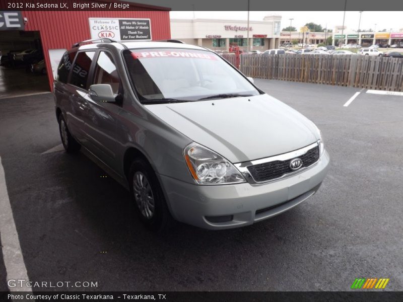 Bright Silver / Beige 2012 Kia Sedona LX