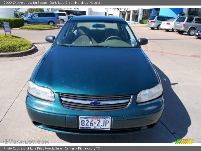 Dark Jade Green Metallic / Neutral 2000 Chevrolet Malibu Sedan