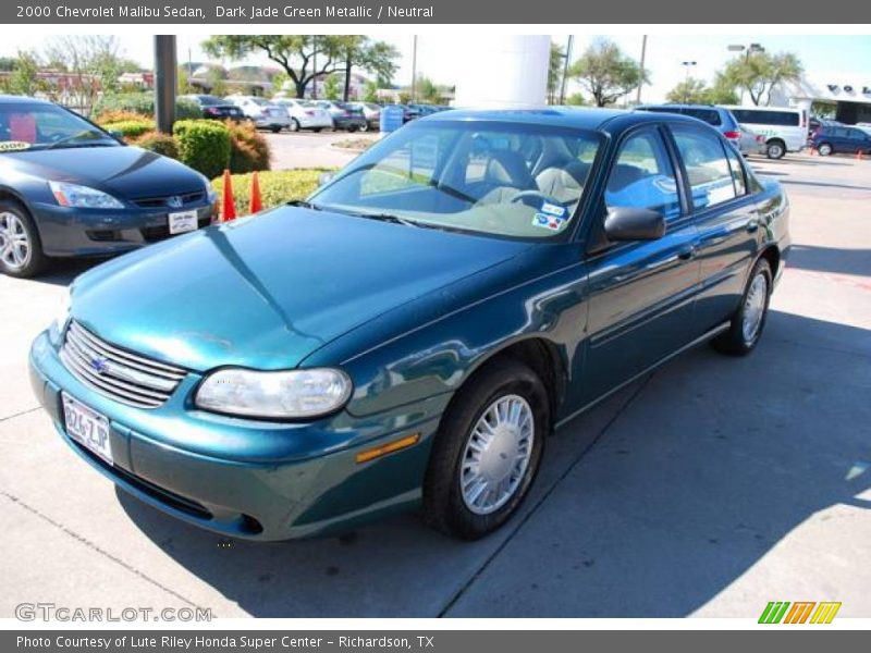 Dark Jade Green Metallic / Neutral 2000 Chevrolet Malibu Sedan