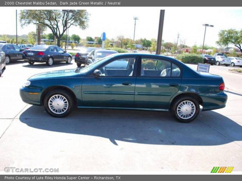 Dark Jade Green Metallic / Neutral 2000 Chevrolet Malibu Sedan