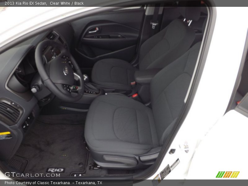 Clear White / Black 2013 Kia Rio EX Sedan