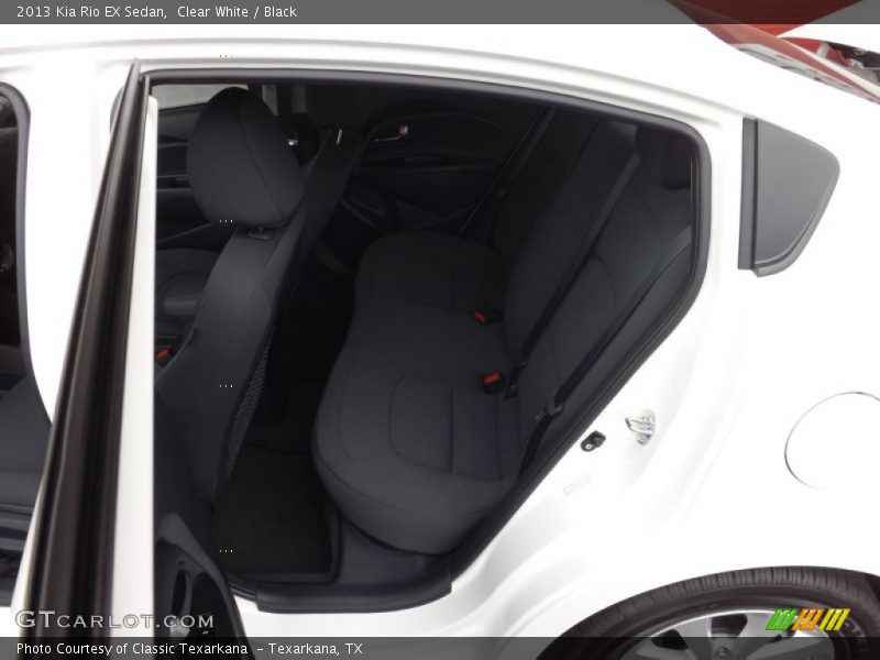 Clear White / Black 2013 Kia Rio EX Sedan